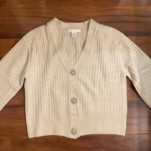 Rhinestone Button Cardigan